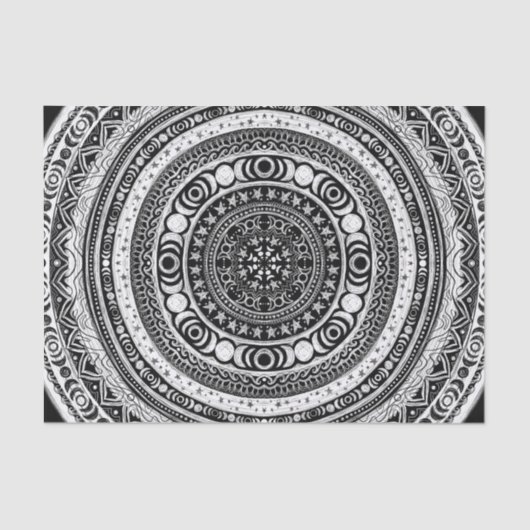 Moon Child Mandala Triple Moon Witch Tissuepapier (Voorkant)