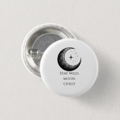 Moon Child Pin Ronde Button 3,2 Cm (Voorkant /achterkant)