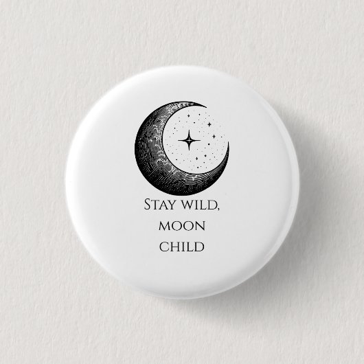 Moon Child Pin Ronde Button 3,2 Cm (Voorkant)