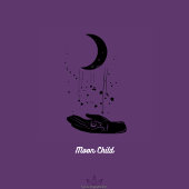 Moon Child Round Wall Clock Ronde Klok