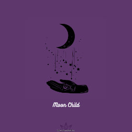 Moon Child Round Wall Clock Ronde Klok