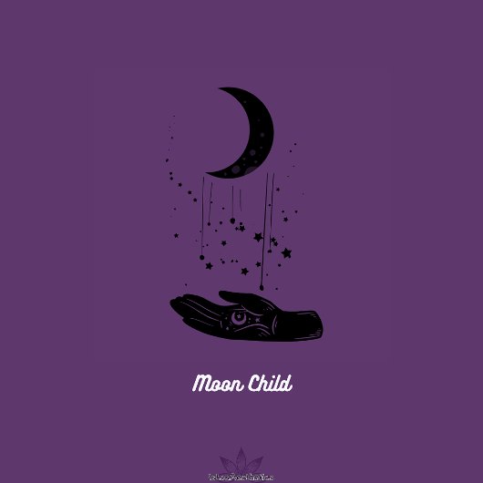 Moon Child Round Wall Clock Ronde Klok