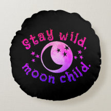 Moon Child Stay Wild Roze Zwarte Sterren Galaxy