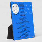 Moon Children's Poem Blue White Stars Fotoplaat (Zijkant)