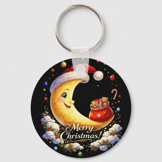 moon christmas sleutelhanger (Achterkant)