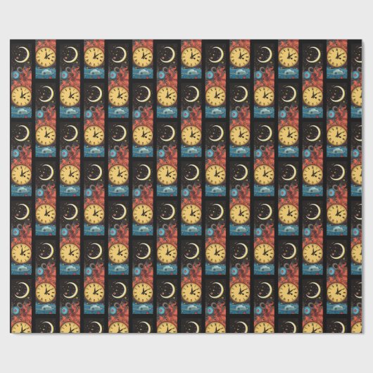 Moon Clock Cadeaupapier (Vlak)