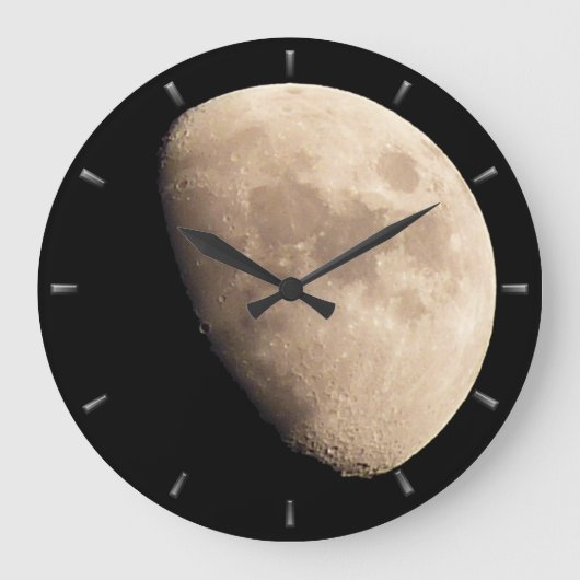 Moon Clock Romantic Moon Wall Clocks personalisere Grote Klok (Voorkant)