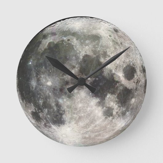 Moon Clock Ronde Klok (Voorkant)