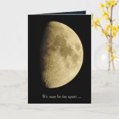 Moon Close Up Foto, Eenzaam zonder jou Kaart (Gele Bloem)