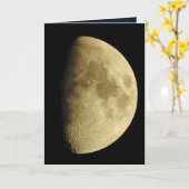 Moon Close Up Foto, kijkend naar dezelfde maan Kaart (Gele Bloem)