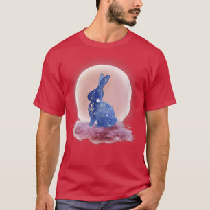 Moon Clouds and Bunny Astrology Pagan Divination M T-shirt