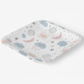 Moon Clouds-Baby shower Papieren Bordje (Gebogen)