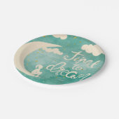 Moon Clouds Inspirating Dream Quote Papieren Bordje (Gekanteld)