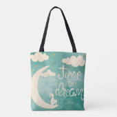Moon Clouds Inspirating Dream Quote Tote Bag (Achterkant)