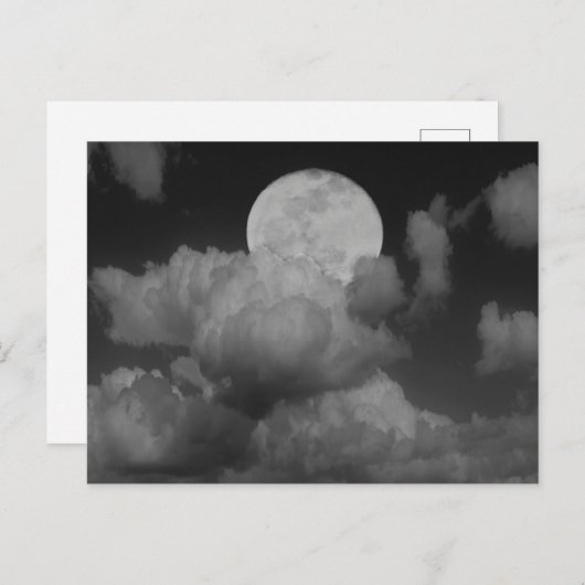 Moon & Clouds Over Kansas Briefkaart (Voorkant / Achterkant)