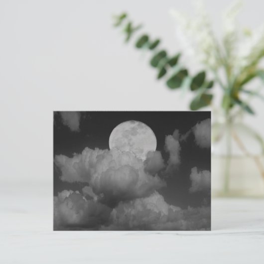 Moon & Clouds Over Kansas Briefkaart (Staand voorkant)