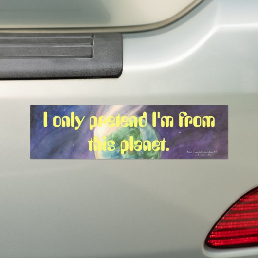 Moon, Comet, Aarde, Zon Bumpersticker (Op auto)