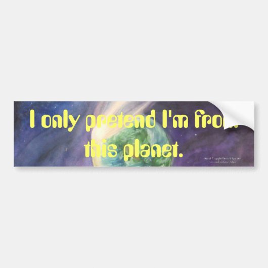 Moon, Comet, Aarde, Zon Bumpersticker (Voorkant)