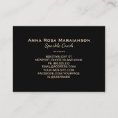 *~* Moon Cosmic Stars Gold Sparkle Glitter Sun Visitekaartje (Achterkant)