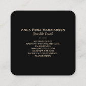 *~* Moon Cosmic Stars Gold Sparkle Sun Glitter Vierkante Visitekaartje (Achterkant)