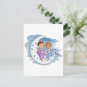 Moon Couple Briefkaart (Staand voorkant)