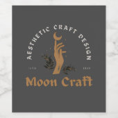 Moon Craft Wijn Etiket (Enkel label)