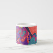 Moon Crashers, abstracte kunst Espresso Kop (Voorkant)