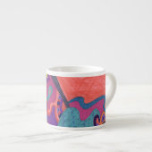 Moon Crashers, abstracte kunst Espresso Kop (Voorkant rechts)
