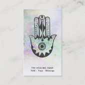 ** Moon Craters Hamsa Hand van Fatima Rainbow Visitekaartje (Voorkant)