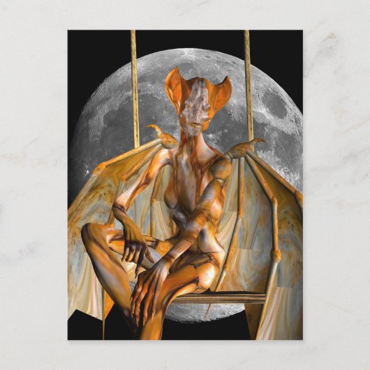Moon Creature Briefkaart (Voorkant)