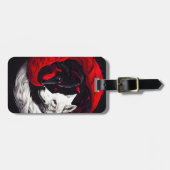 Moon Crimson Red White Wolf Bagagelabel (Voorkant horizontaal)