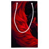 Moon Crimson Red White Wolf Klein Cadeauzakje (Achterkant)
