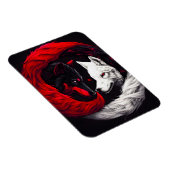 Moon Crimson Red White Wolf Magneet (Rechterzijde)