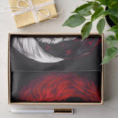 Moon Crimson Red White Wolf Tissuepapier (Geschenk)
