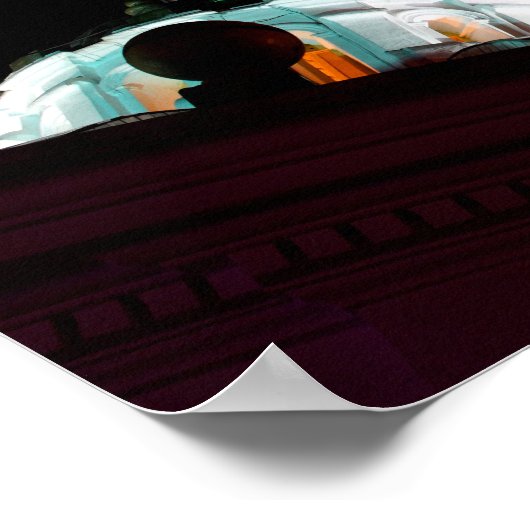 Moon & cross, Quito, Ecuador Poster (Hoek)