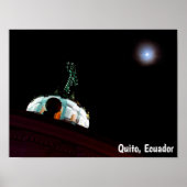 Moon & cross, Quito, Ecuador Poster (Voorkant)