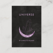  Moon Crystal Energy Healer Business Card Visitenk Visitekaartje (Voorkant)