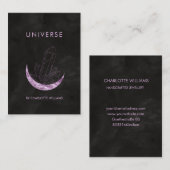  Moon Crystal Energy Healer Business Card Visitenk Visitekaartje (Voorkant / Achterkant)
