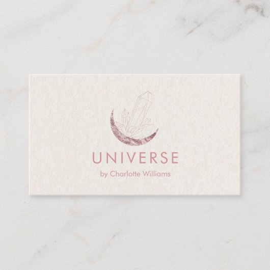 Moon Crystal Energy Healer QR-code Visitekaartje (Voorkant)