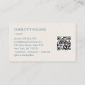 Moon Crystal Energy Healer QR-code Visitekaartje (Achterkant)