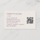 Moon Crystal Energy Healer QR-code Visitekaartje (Achterkant)