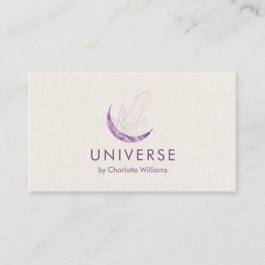 Moon Crystal Energy Healer QR-code Visitekaartje (Voorkant)