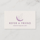 Moon Crystal Energy Healer Salon Beige Aanbevelingskaartje (Voorkant)