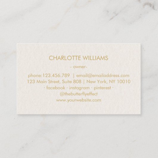 Moon Crystal Energy Healer Visitekaartje (Achterkant)