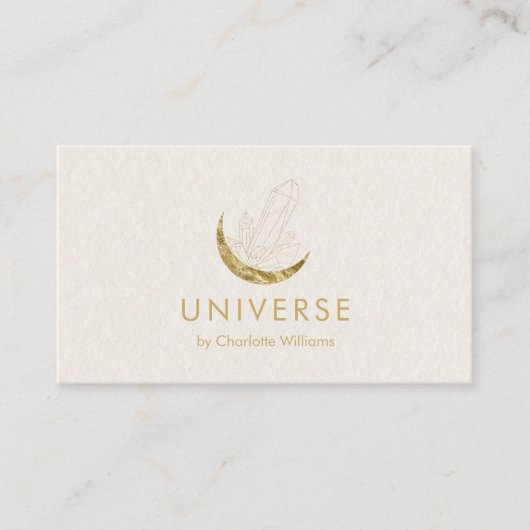 Moon Crystal Energy Healer Visitekaartje (Voorkant)