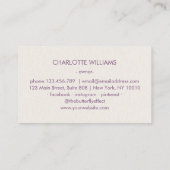 Moon Crystal Energy Healer Visitekaartje (Achterkant)