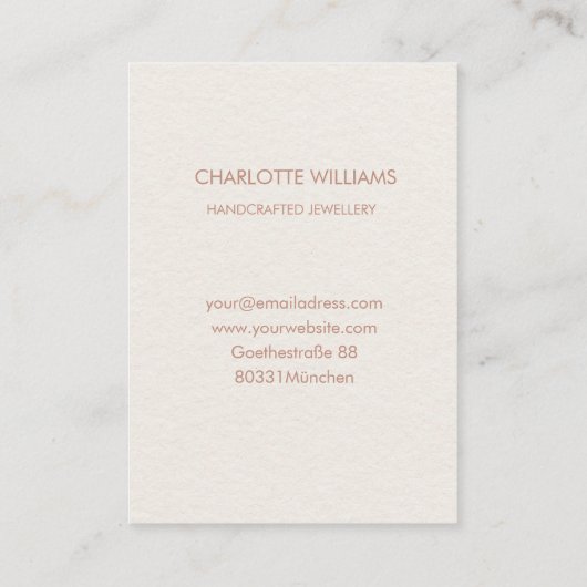 Moon Crystal Energy Healer-Visitekaartje Visitekaartje (Achterkant)