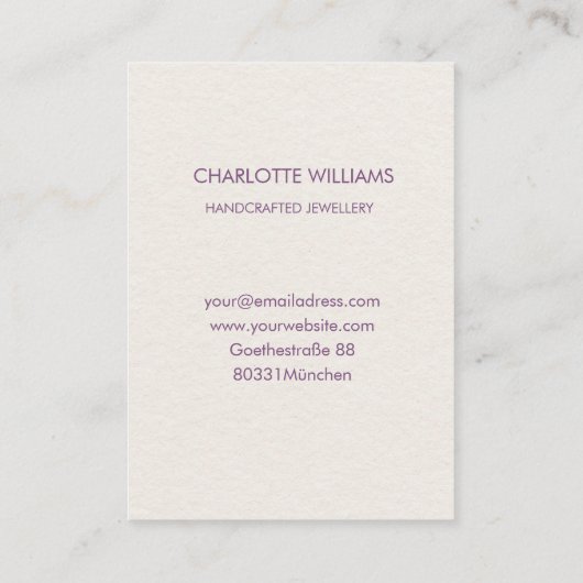 Moon Crystal Energy Healer-Visitekaartje Visitekaartje (Achterkant)