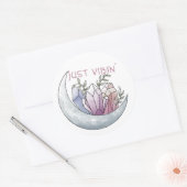 Moon Crystal "Just Vibin'" Ronde Sticker (Envelop)