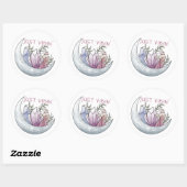Moon Crystal "Just Vibin'" Ronde Sticker (Vel)